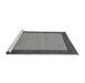 Sideview of Machine Washable Abstract Gray Modern Rug, wshabs1543gry