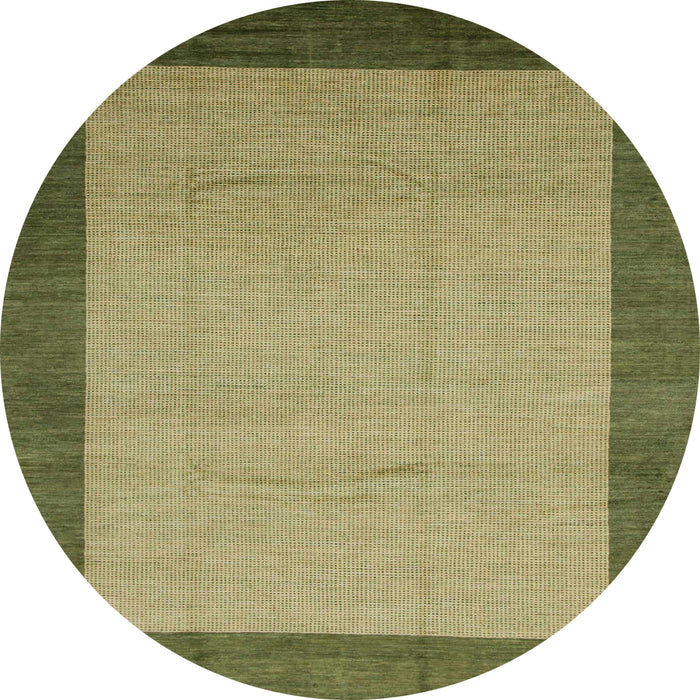 Round Abstract Metallic Gold Modern Rug, abs1543