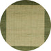 Round Abstract Metallic Gold Modern Rug, abs1543