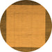 Round Abstract Orange Modern Rug, abs1543org