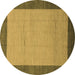 Round Abstract Brown Modern Rug, abs1543brn