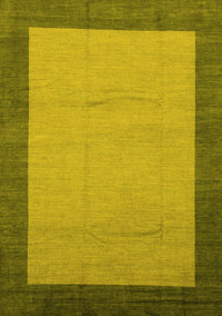 Abstract Yellow Modern Rug, abs1543yw