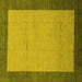 Square Machine Washable Abstract Yellow Modern Rug, wshabs1543yw