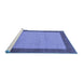 Sideview of Machine Washable Abstract Blue Modern Rug, wshabs1543blu