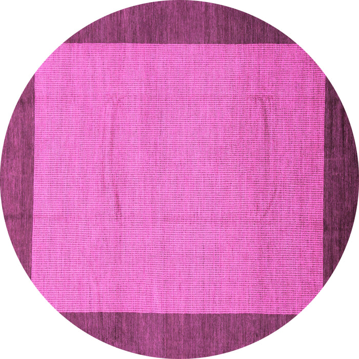 Round Abstract Pink Modern Rug, abs1543pnk