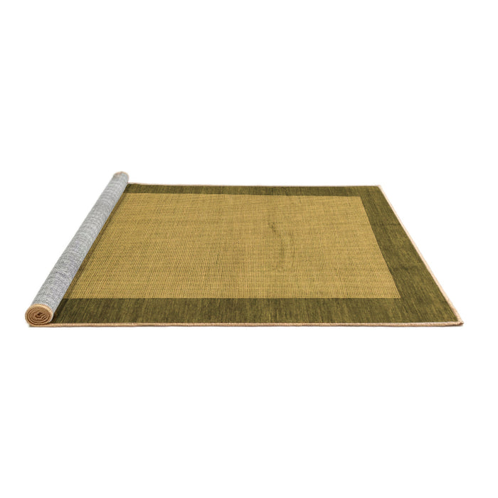 Sideview of Machine Washable Abstract Brown Modern Rug, wshabs1543brn