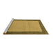 Sideview of Machine Washable Abstract Brown Modern Rug, wshabs1543brn