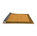 Sideview of Abstract Orange Modern Rug, abs1543org