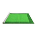 Sideview of Machine Washable Abstract Green Modern Area Rugs, wshabs1543grn