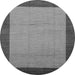 Round Machine Washable Abstract Gray Modern Rug, wshabs1543gry