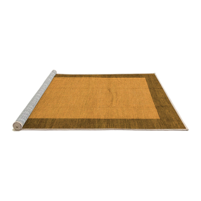 Sideview of Machine Washable Abstract Orange Modern Area Rugs, wshabs1543org
