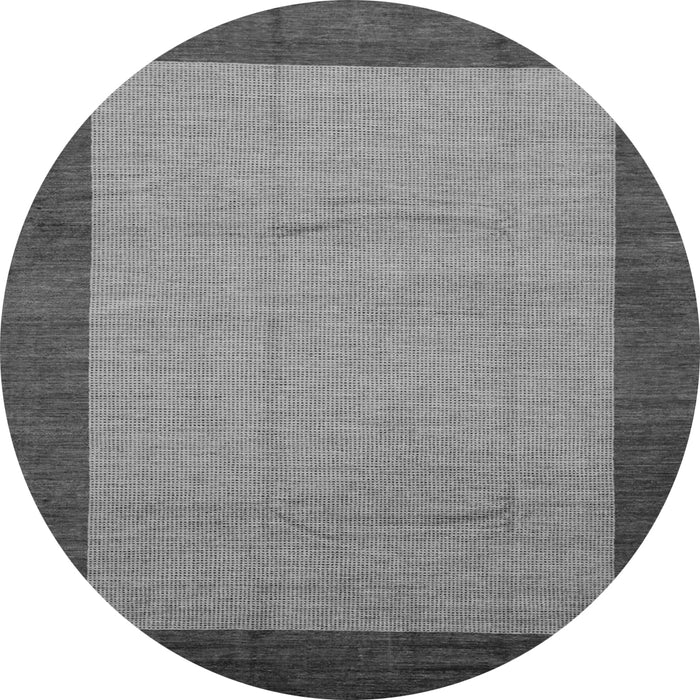 Round Abstract Gray Modern Rug, abs1543gry