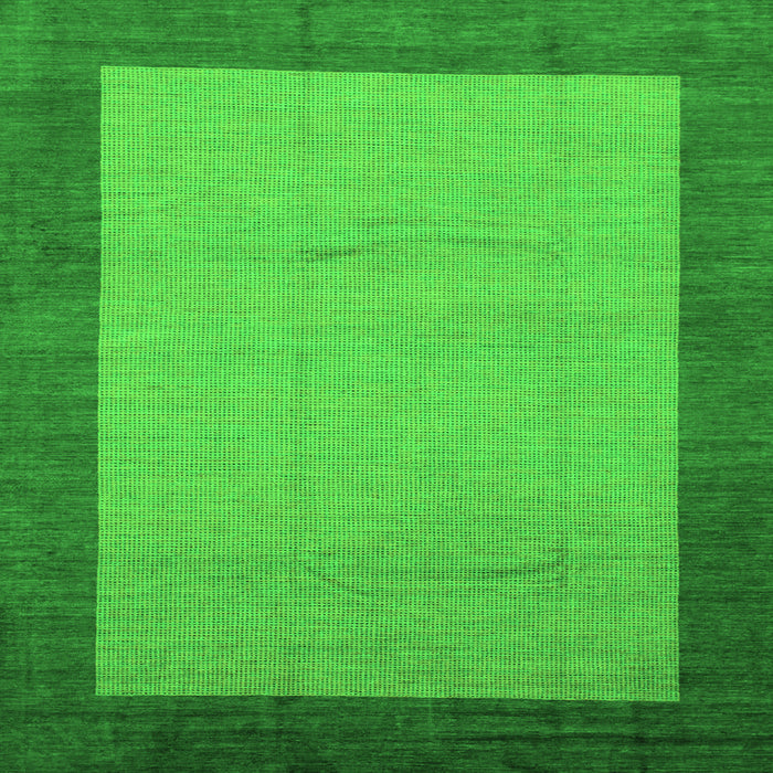 Square Abstract Green Modern Rug, abs1543grn