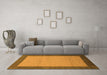 Machine Washable Abstract Orange Modern Area Rugs in a Living Room, wshabs1543org