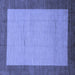 Square Abstract Blue Modern Rug, abs1543blu