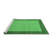 Sideview of Machine Washable Abstract Emerald Green Modern Area Rugs, wshabs1543emgrn