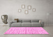 Machine Washable Solid Pink Modern Rug in a Living Room, wshabs1544pnk