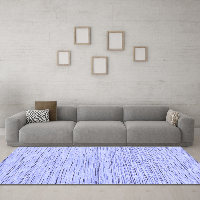 Machine Washable Solid Blue Modern Rug in a Living Room, wshabs1544blu