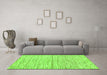 Machine Washable Solid Green Modern Area Rugs in a Living Room,, wshabs1544grn