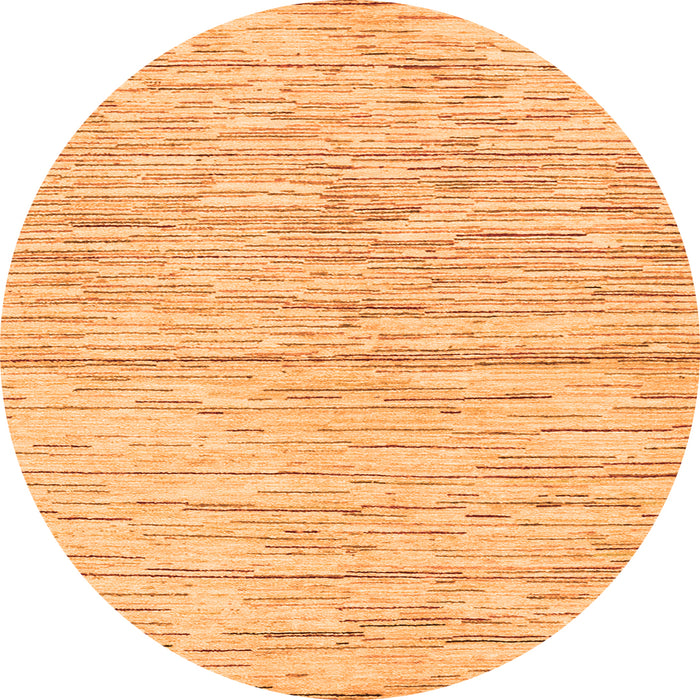 Round Solid Orange Modern Rug, abs1544org