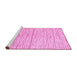 Sideview of Machine Washable Solid Pink Modern Rug, wshabs1544pnk