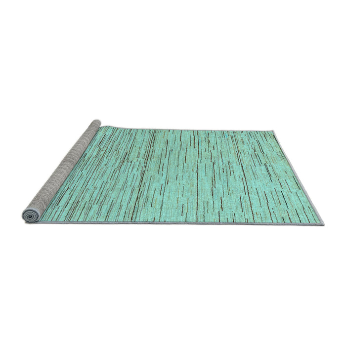 Sideview of Machine Washable Solid Light Blue Modern Rug, wshabs1544lblu