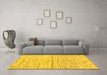 Machine Washable Solid Yellow Modern Rug in a Living Room, wshabs1544yw