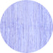 Round Solid Blue Modern Rug, abs1545blu