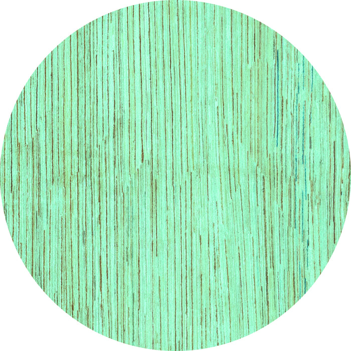 Round Solid Turquoise Modern Rug, abs1545turq