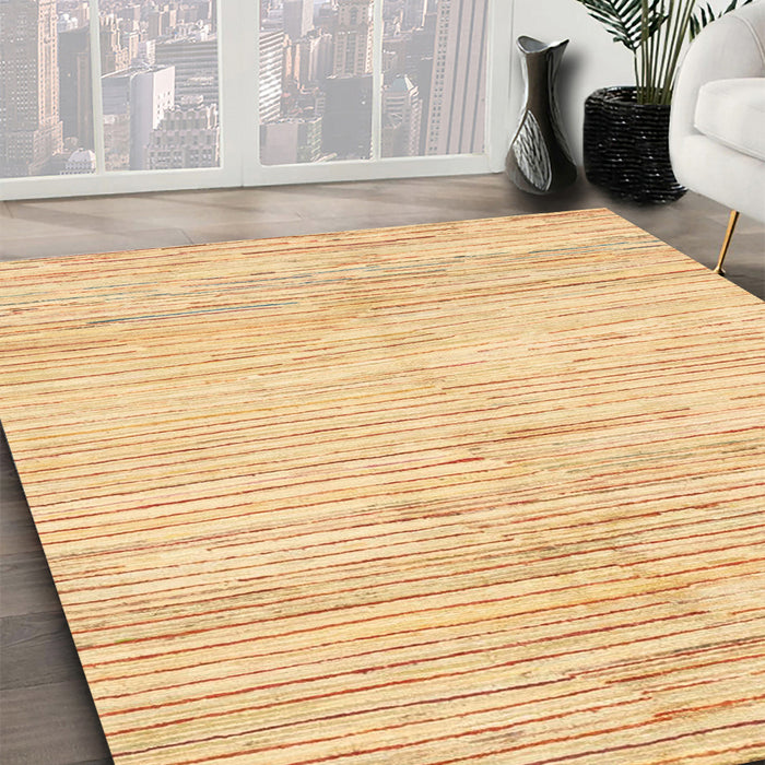 Abstract Orange Solid Rug in Family Room, abs1545