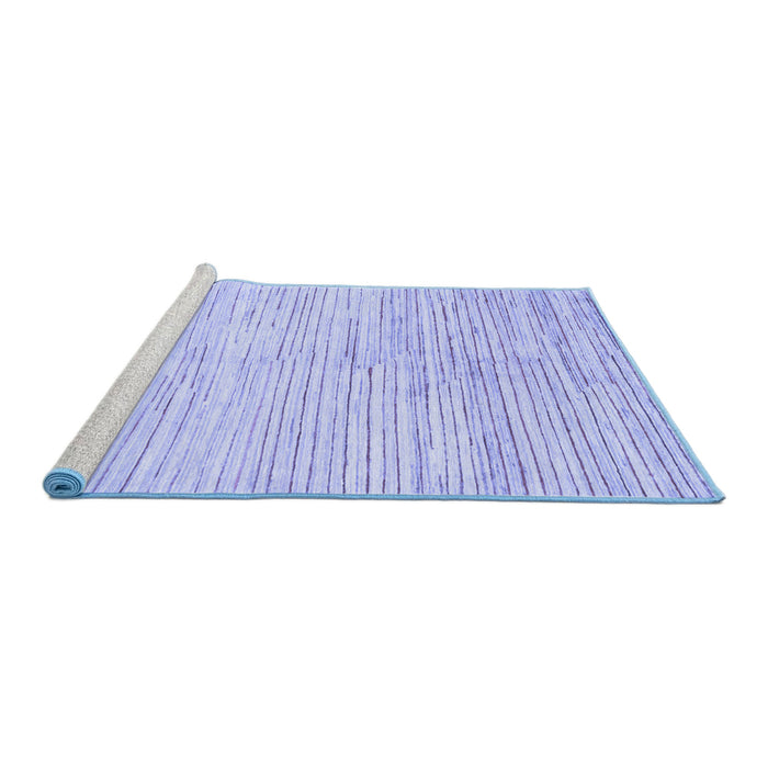 Sideview of Machine Washable Solid Blue Modern Rug, wshabs1545blu