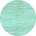 Round Solid Light Blue Modern Rug, abs1545lblu