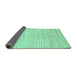 Sideview of Solid Turquoise Modern Rug, abs1545turq