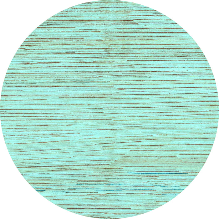 Round Machine Washable Solid Light Blue Modern Rug, wshabs1545lblu