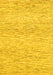 Machine Washable Solid Yellow Modern Rug, wshabs1546yw