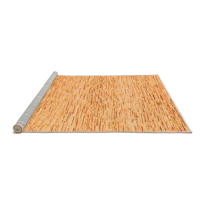 Sideview of Machine Washable Solid Orange Modern Area Rugs, wshabs1546org