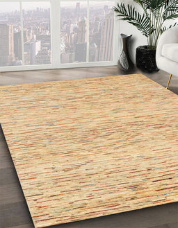 Machine Washable Abstract Orange Rug in a Family Room, wshabs1546