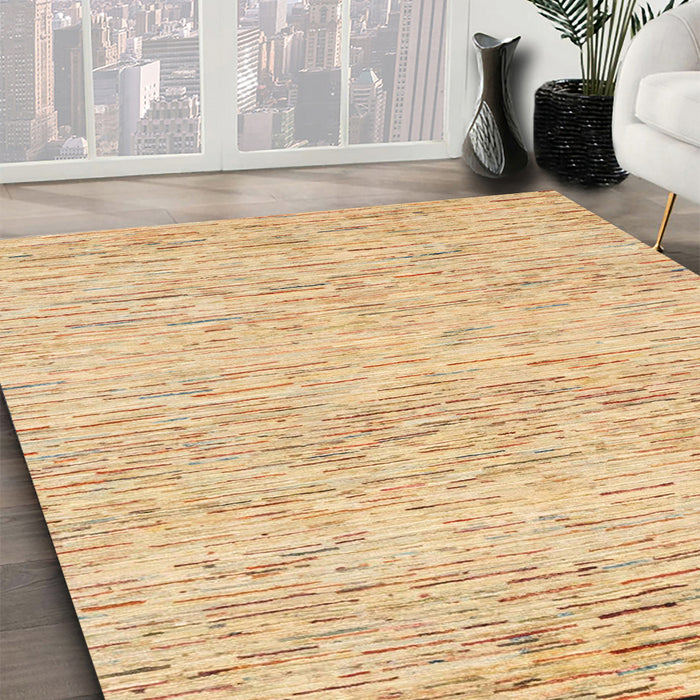 Machine Washable Abstract Orange Rug in a Family Room, wshabs1546