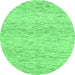 Round Solid Emerald Green Modern Rug, abs1546emgrn