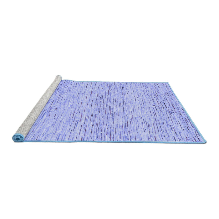 Sideview of Machine Washable Solid Blue Modern Rug, wshabs1546blu