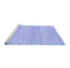 Sideview of Machine Washable Solid Blue Modern Rug, wshabs1546blu