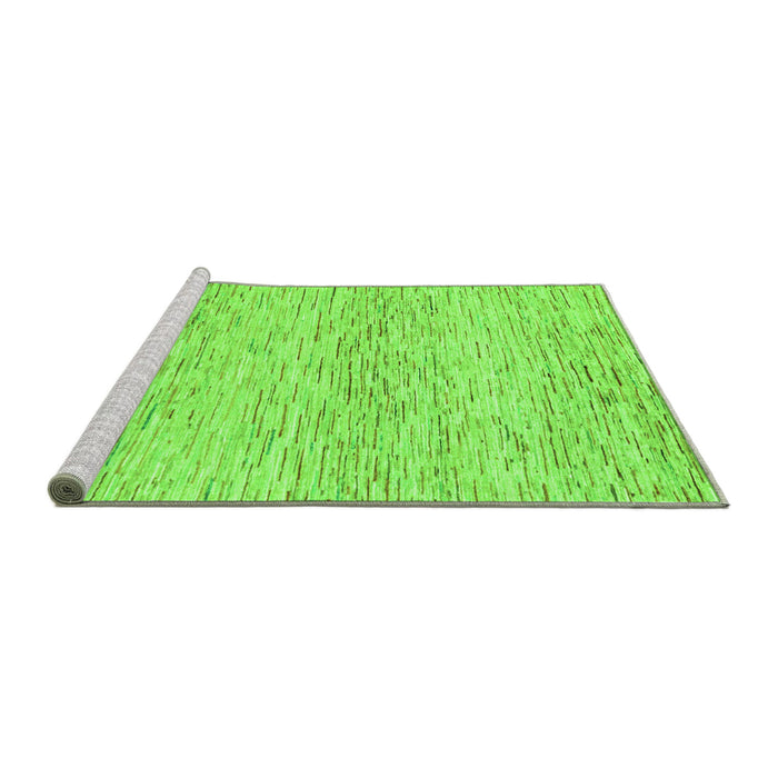 Sideview of Machine Washable Solid Green Modern Area Rugs, wshabs1546grn