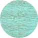 Round Solid Light Blue Modern Rug, abs1546lblu