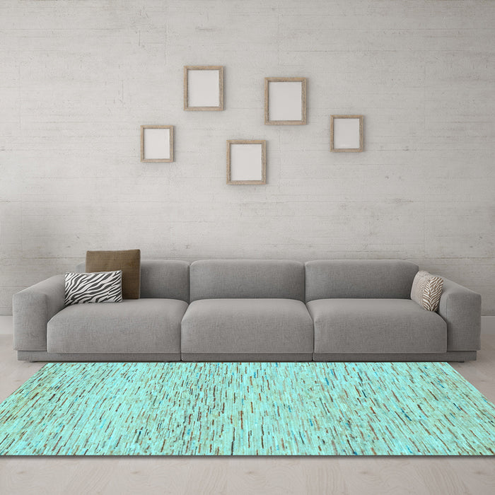 Machine Washable Solid Light Blue Modern Rug in a Living Room, wshabs1546lblu