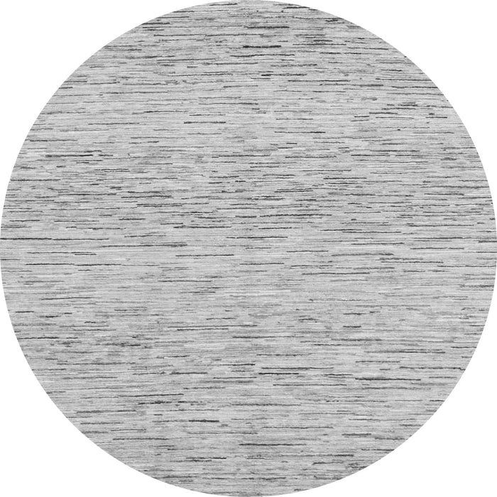Round Solid Gray Modern Rug, abs1546gry