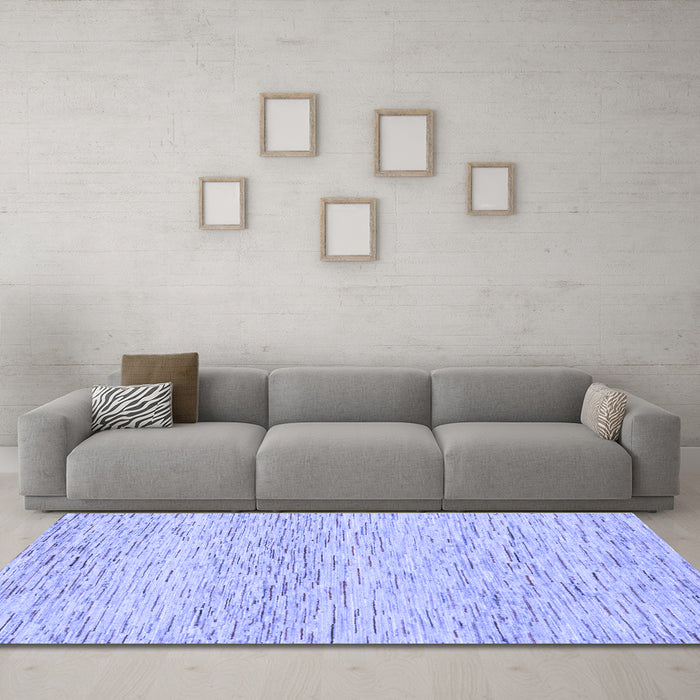 Machine Washable Solid Blue Modern Rug in a Living Room, wshabs1546blu