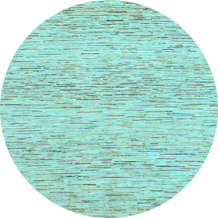 Round Machine Washable Solid Light Blue Modern Rug, wshabs1546lblu