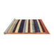 Sideview of Machine Washable Abstract Brown Red Rug, wshabs1547