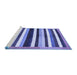 Sideview of Machine Washable Abstract Blue Modern Rug, wshabs1547blu