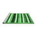 Sideview of Machine Washable Abstract Emerald Green Modern Area Rugs, wshabs1547emgrn